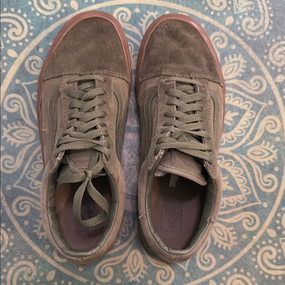 Vans Dark Green Gray Classic Low-Top Sneakers